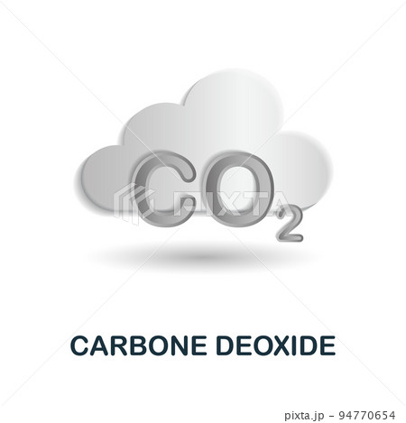 Carbone Deoxide icon. 3d illustration from climate change collection. Creative Carbone Deoxide 3d icon for web design, templates, infographics and more 94770654