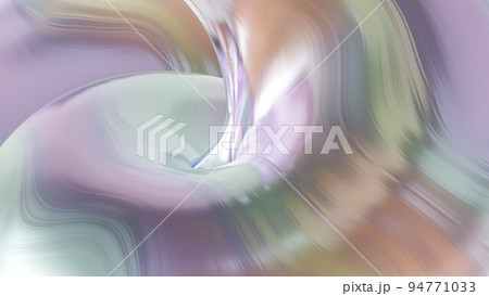 synthetic pearlescent tech holographic iridescent abstract coposition with shell, 3D rendering, golden rule composition 94771033