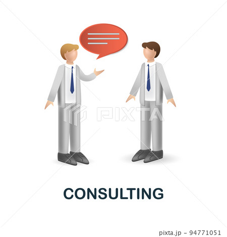 Consulting icon. 3d illustration from business training collection. Creative Consulting 3d icon for web design, templates, infographics and more 94771051