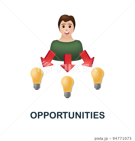 Opportunities icon. 3d illustration from brain procces collection. Creative Opportunities 3d icon for web design, templates, infographics and more Opportunities icon. 3d illustration from brain procces collection. Creative Opportunities 3d icon for web design, templates, infographics and more 94771073