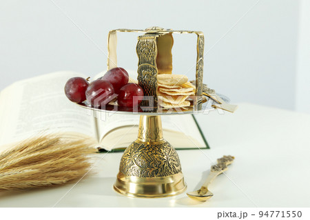 Concept or composition of Eucharist with different accessories 94771550