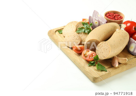Concept of tasty food, liverwurst, space for text 94771918