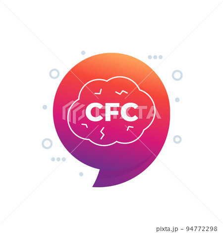 CFC or freon vector icon with a cloud CFC or freon vector icon with a cloud 94772298
