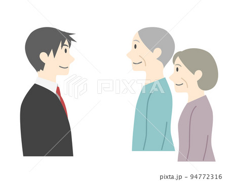 成年後見制度　高齢男女 94772316