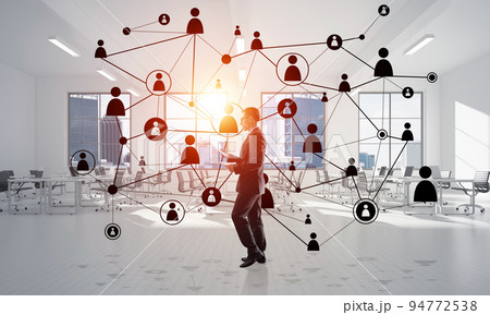 Networking and social communication concept as effective point for modern business 94772538