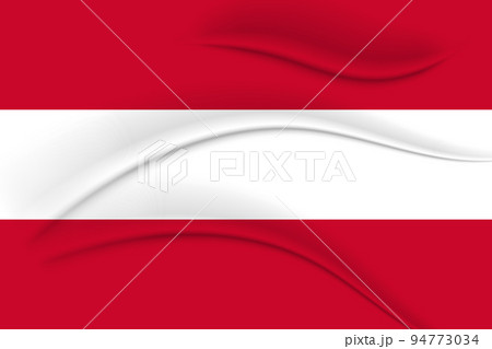 National flag of Austria, fabric effect. Illustration, vector