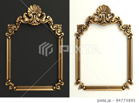Classic golden frame baroque style cover postcard Classic golden frame baroque style cover postcard 94773895