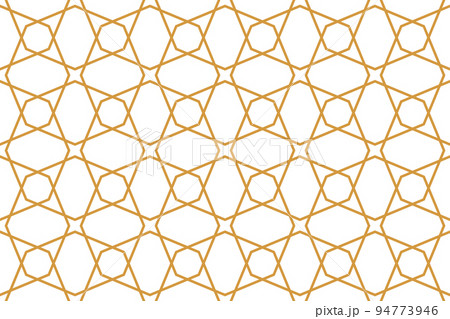 The geometric pattern with lines. Seamless vector background. White and gold texture. Graphic modern pattern. Simple lattice graphic design The geometric pattern with lines. Seamless vector background. White and gold texture. Graphic modern pattern. Simple lattice graphic design 94773946