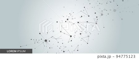 Vector connect lines and dots. Banner template for technology project Vector connect lines and dots. Banner template for technology project 94775123