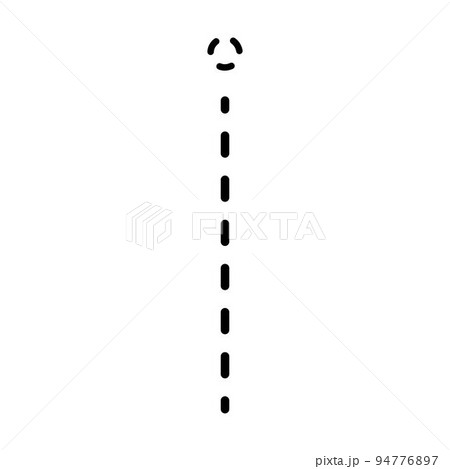 Tracing Alphabet lowercase small letter i prewriting dotted line element for kindergarten, preschool and Montessori school kids worksheet for handwriting practice activity. 94776897