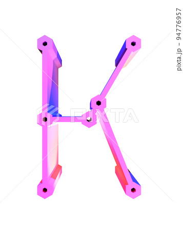 3D rendering decorative letter on transparent background. 3D rendering decorative letter on transparent background. 94776957