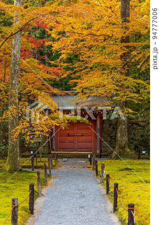 京都大原の秋 紅葉の三千院 朱雀門 京都大原の秋 紅葉の三千院 朱雀門 94777006