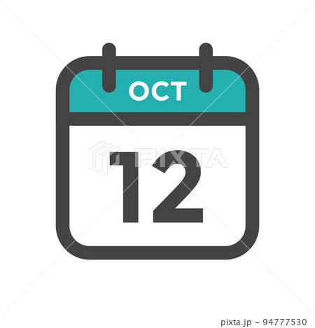October 12 Calendar Day or Calender Date for Deadlines or Appointment 94777530
