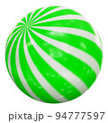 Realistic 3D illustration of the beautiful delicious green and white striped lime flavor candy isolated on white 94777597