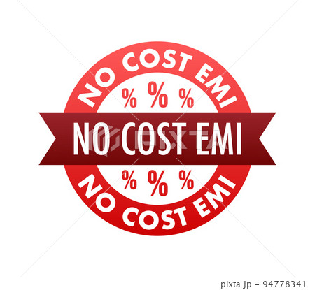 No cost EMI ad flyer layout background. Vector illustration 94778341