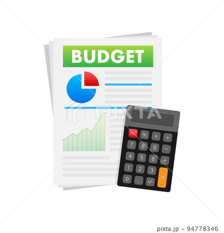 Financial or budget analysis. Budget File management. Cash flow. Vector stock illustration. Financial or budget analysis. Budget File management. Cash flow. Vector stock illustration. 94778346