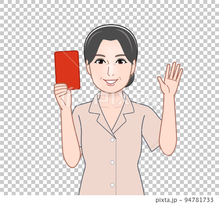 拿著紅牌的女人 拿著紅牌的女人 94781733