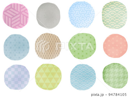 和風水彩のフレーム素材 94784105