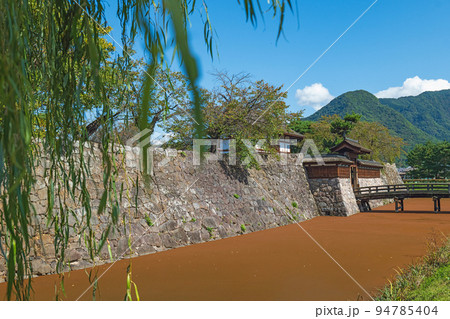 信州 松代城 太鼓門と太鼓門前橋 信州 松代城 太鼓門と太鼓門前橋 94785404