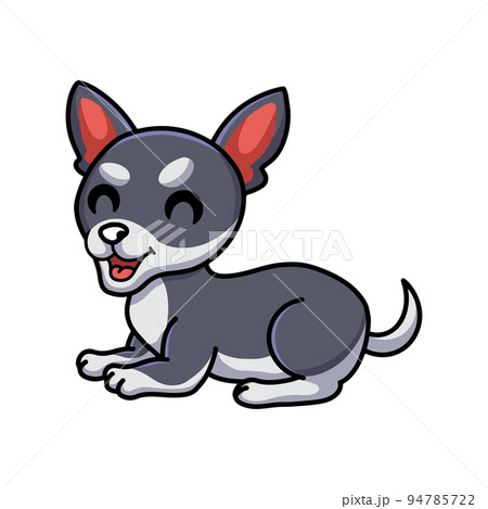 Cute chihuahua dog cartoon lying down 94785722