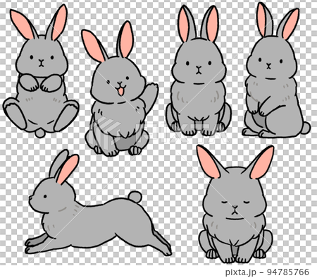 灰色兔子一套 94785766