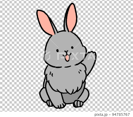 灰兔舉起一隻手 94785767