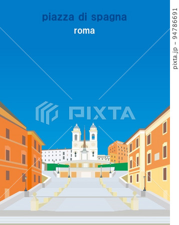 スペイン広場 piazza di spagna ローマ roma トリニタ・デイ・モンティ教会 スペイン広場 piazza di spagna ローマ roma トリニタ・デイ・モンティ教会 94786691