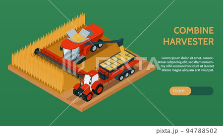 Agriculture Isometric Horizontal Banner 94788502