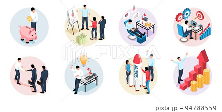 Isometric Business Growth Set 94788559