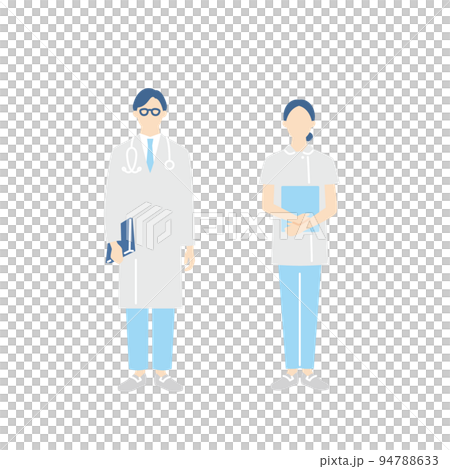 醫生和護士的全身形象 醫生和護士的全身形象 94788633