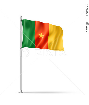 Cameroon flag isolated on white 94789272