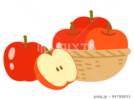 かごに入ったりんごのイラスト素材 [94789633] - PIXTA