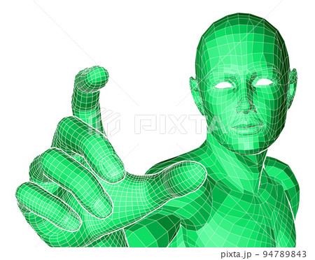 Figure Selecting 3D Technology Concept 94789843
