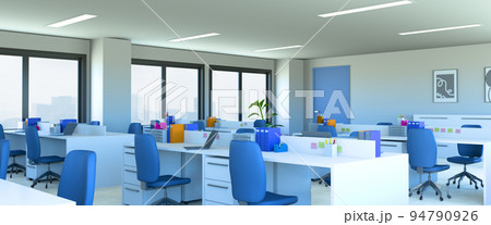 テーブルと椅子が並ぶオフィス 94790926