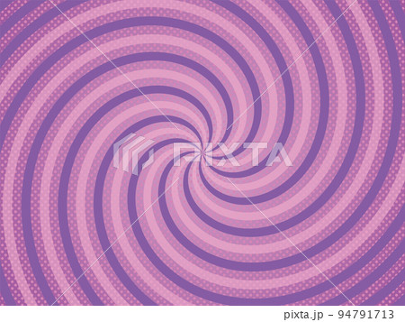 背景素材 うずまきパターン 紫ポップ 94791713