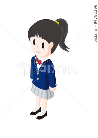 制服を着たポニーテールの女子学生 94792296