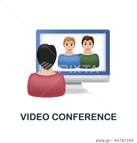 Video Conference icon. 3d illustration from internet of things collection. Creative Video Conference 3d icon for web design, templates, infographics and more 94792394