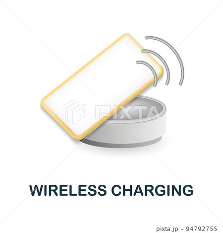 Wireless Charging icon. 3d illustration from artificial intelligence collection. Creative Wireless Charging 3d icon for web design, templates, infographics and more 94792755