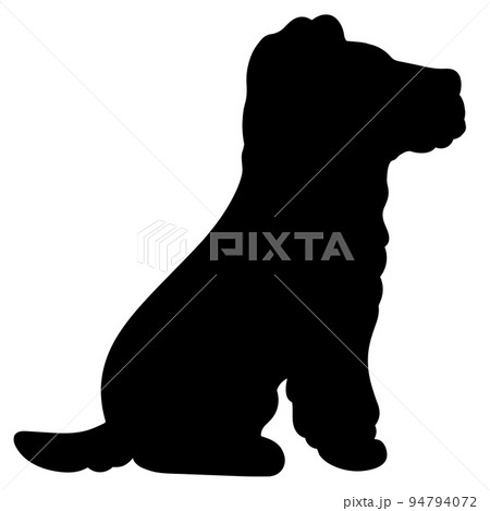 横を向いてお座りするシンプルで可愛いワイアー・フォックス・テリアのシルエット 横を向いてお座りするシンプルで可愛いワイアー・フォックス・テリアのシルエット 94794072