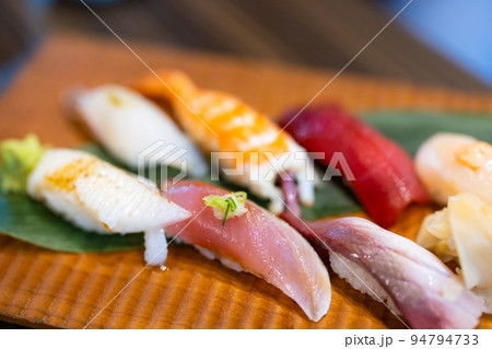 Sushi set in Japanese restaurant Sushi set in Japanese restaurant 94794733