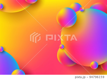 3D circles shapes vibrant colors overlapping layered on colorful background 3D circles shapes vibrant colors overlapping layered on colorful background 94796159