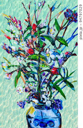 花の絵 花束 花 フラワー フラワーアレンジ 水彩画 絵画 アート
