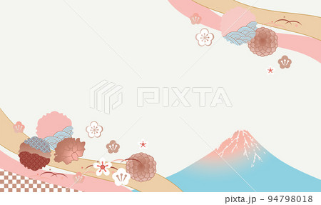 富士山 和柄 背景イラスト 富士山 和柄 背景イラスト 94798018