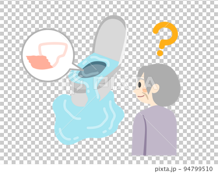 パットがつまったトイレ パットがつまったトイレ 94799510