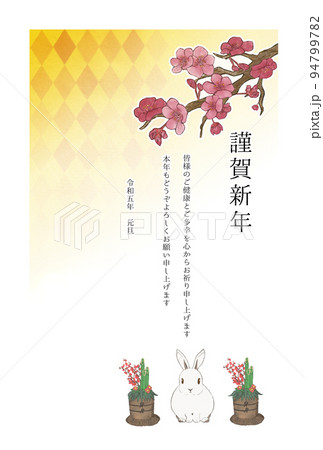 2023年の年賀状素材 94799782