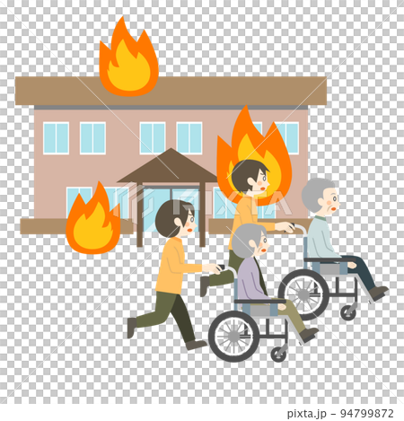 介護施設　火事　避難訓練 94799872