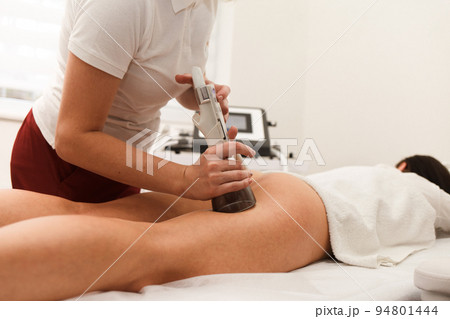 The procedure for vacuum anti-cellulite massage of the buttocks with a special device. The procedure for vacuum anti-cellulite massage of the buttocks with a special device. 94801444