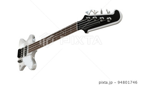 Bass guitar on a white background. Bass guitar on a white background. 94801746