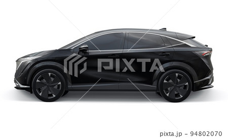 Black electric SUV car of the new generation on a white background. 3d rendering. 94802070