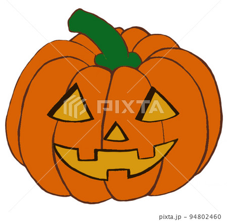 オレンジのカボチャのジャック・オー・ランタン 94802460